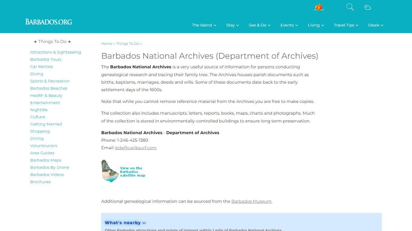 Barbados National Archives | Barbados.org
